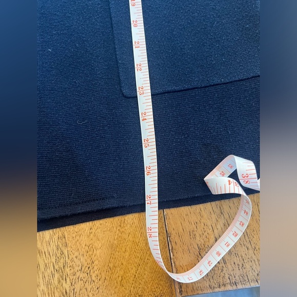 J. Crew Merino Wool Open Front Sweater Blazer Coat - Navy Blue- Size S - Picture 11 of 13